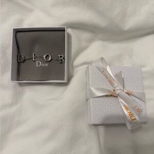 Dior Silver Letter Charm Bracelet